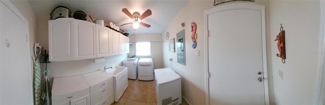 906 Bluewater Dr, Sun City Center, FL 33573 - washroom featuring ceiling fan and washer / dryer