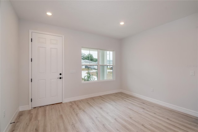 entrance foyer with light wood-type flooring