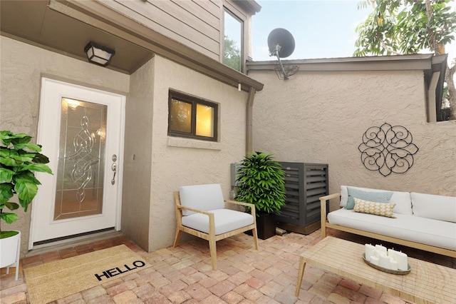 view of patio featuring an outdoor living space