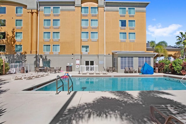 view of pool with a patio