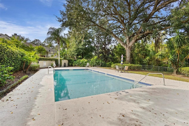 view of pool with a patio area