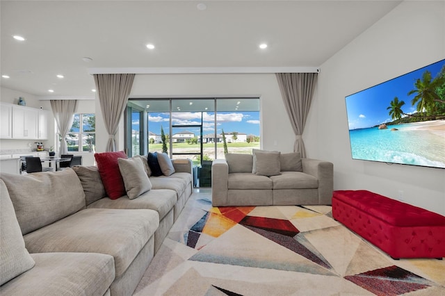 view of carpeted living room