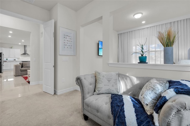 view of carpeted living room