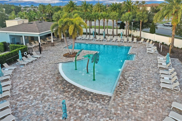 view of pool with a patio area