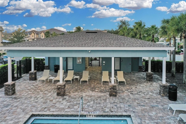 rear view of property with a patio