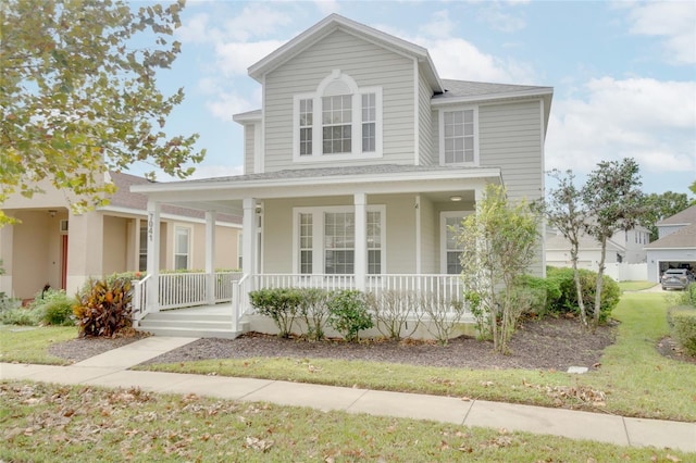 view of front of property with covered porch