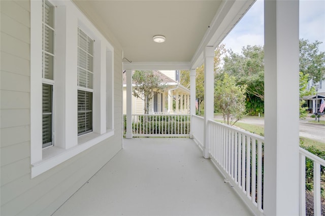 view of patio with a porch