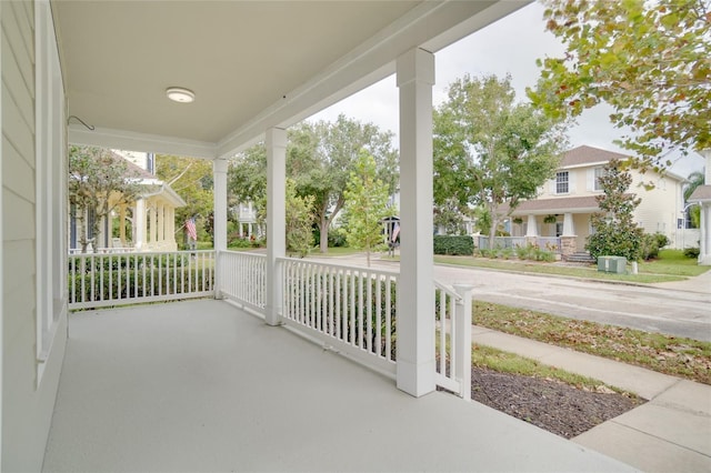 view of patio / terrace with a porch