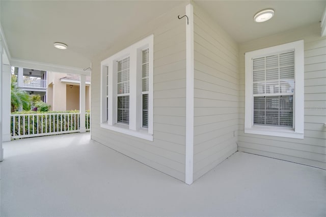 exterior space with a porch