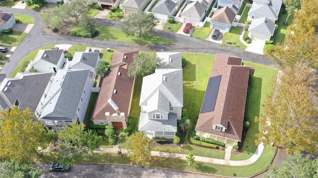 drone / aerial view with a residential view