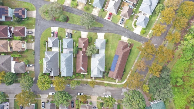 aerial view with a residential view
