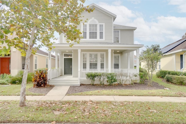 view of front of property with a porch