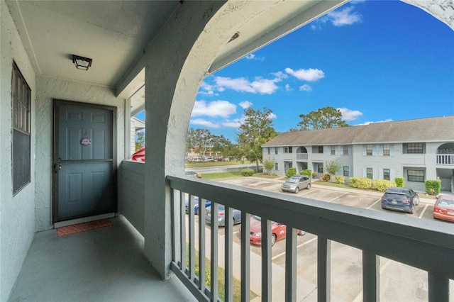 balcony featuring a residential view