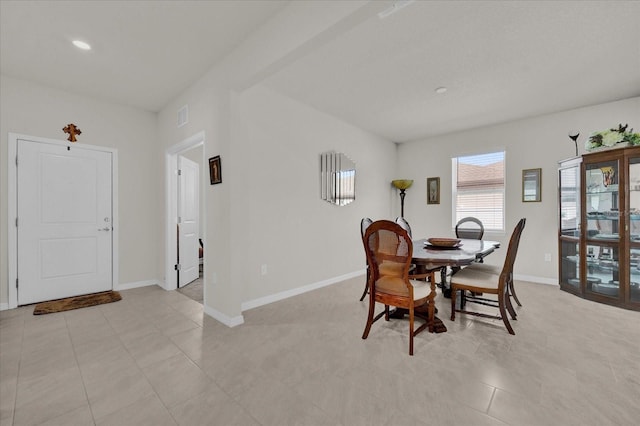 view of dining room