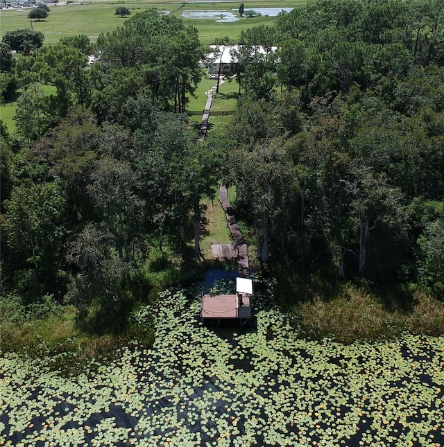 drone / aerial view with a rural view