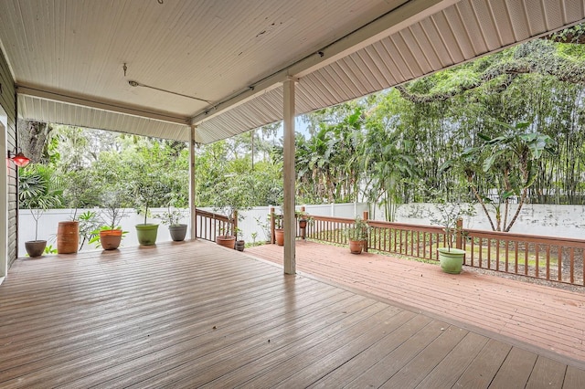 734 S Mills Ave, Orlando, FL 32801 - wooden terrace with a fenced backyard