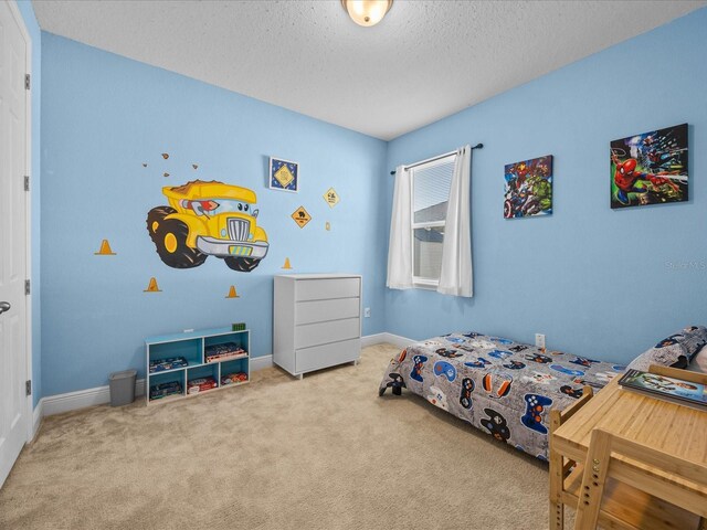 528 Bellissimo Pl, Howey In The Hills, FL 34737 - bedroom featuring a textured ceiling, baseboards, and carpet