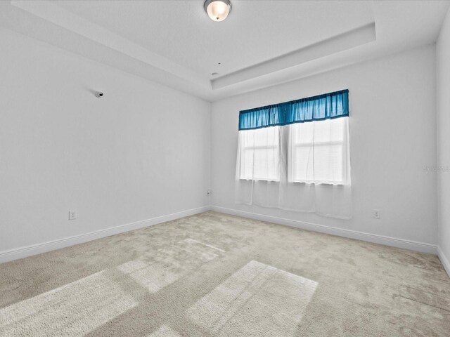 528 Bellissimo Pl, Howey In The Hills, FL 34737 - empty room with a raised ceiling, carpet flooring, and baseboards