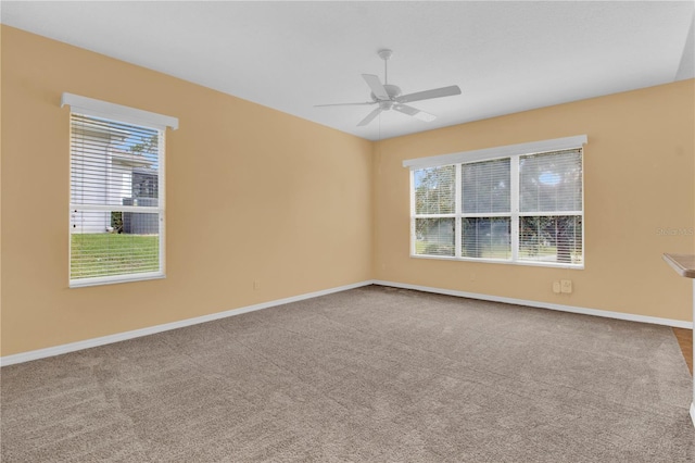 4538 Nottoway Dr, Leesburg, FL 34748 - carpeted empty room with baseboards and ceiling fan
