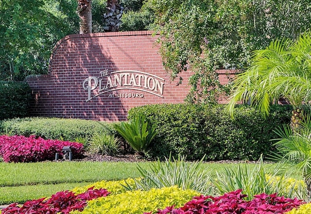 view of community sign