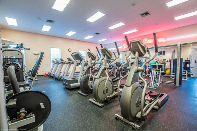 4538 Nottoway Dr, Leesburg, FL 34748 - gym featuring visible vents