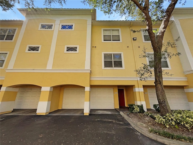 view of property featuring a garage