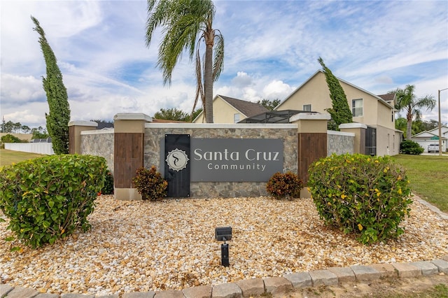 view of community / neighborhood sign