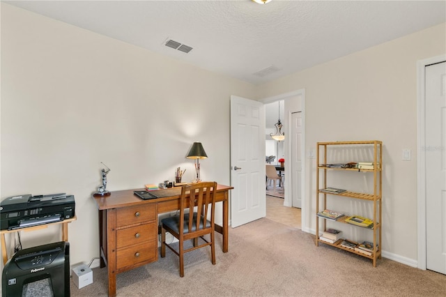 36711 Alaqua Ct, Eustis, FL 32736 - office space featuring light colored carpet, baseboards, and a textured ceiling