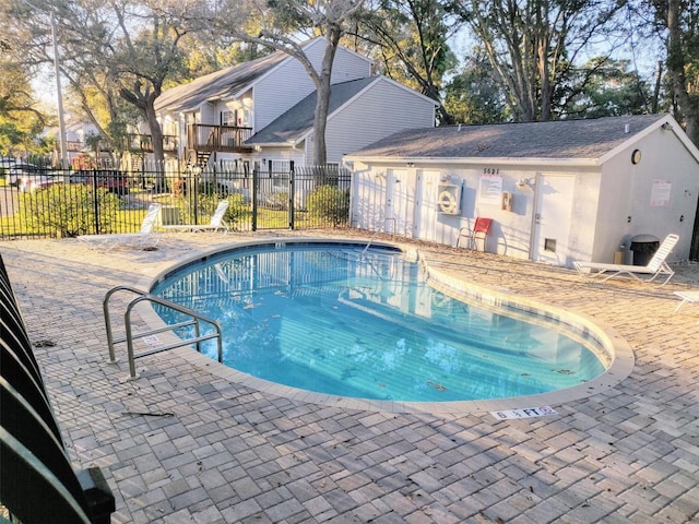 view of pool with a patio area