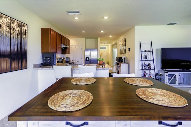 view of dining area