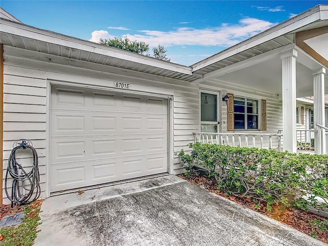 exterior space with covered porch