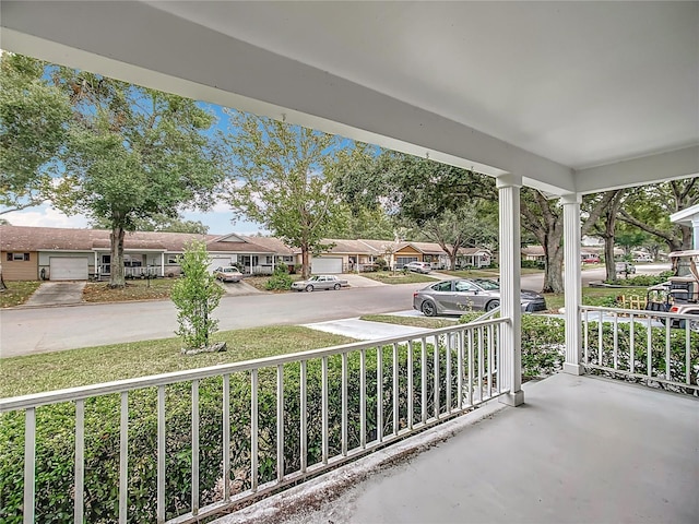 balcony with a porch