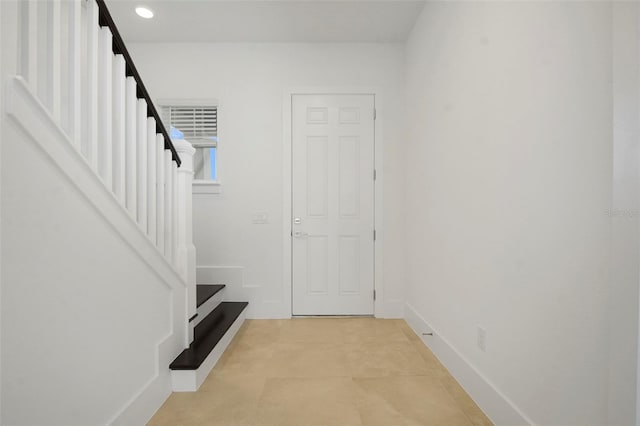 view of tiled foyer