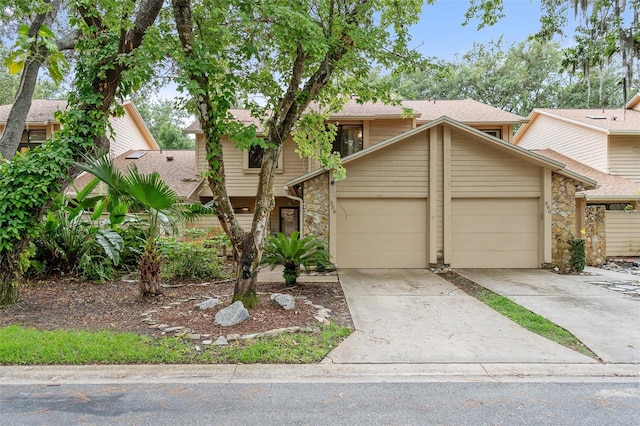 view of front of house featuring a garage