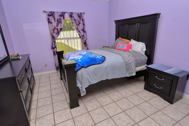 view of tiled bedroom