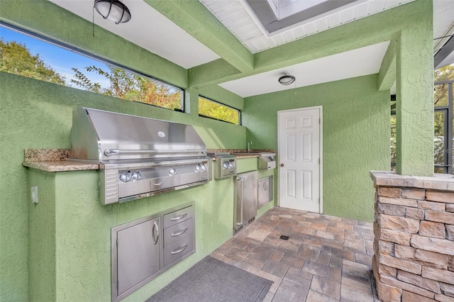 view of patio featuring area for grilling