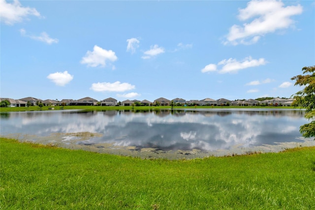 property view of water with a residential view