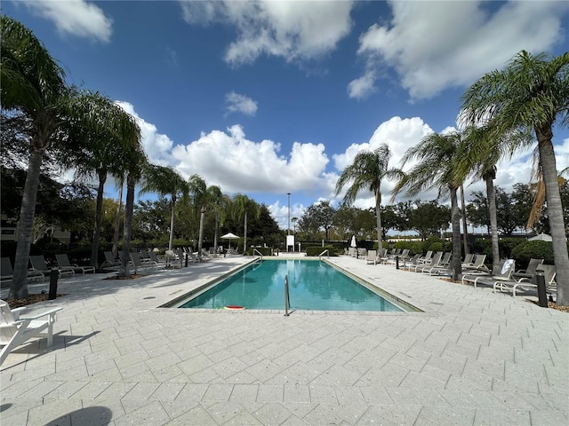 view of pool with a patio area