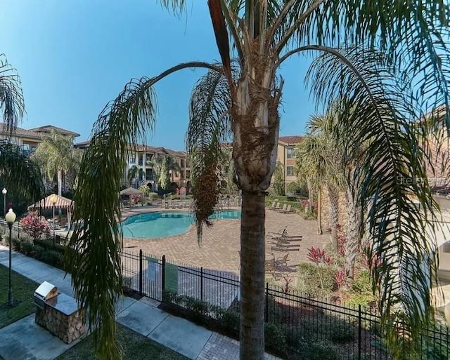 pool with fence