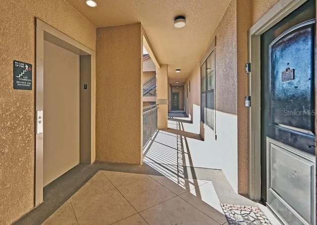 hallway with elevator