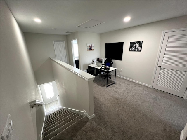 interior space with carpet and a healthy amount of sunlight