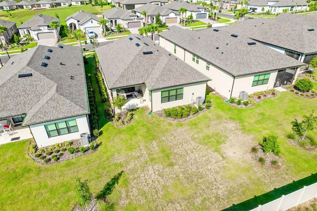 aerial view with a residential view