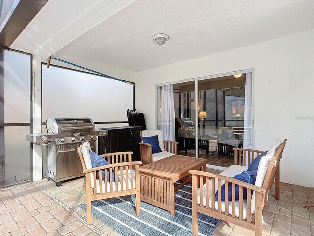 view of patio featuring area for grilling