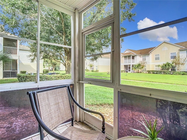 view of sunroom