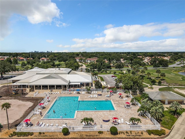 view of pool with a patio area