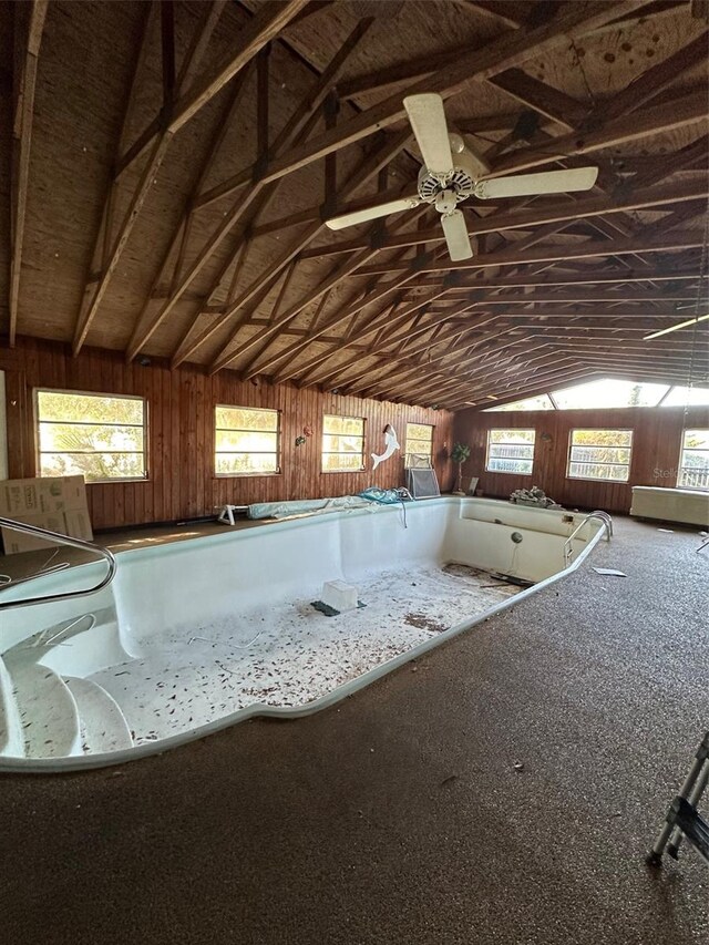 view of unfinished attic