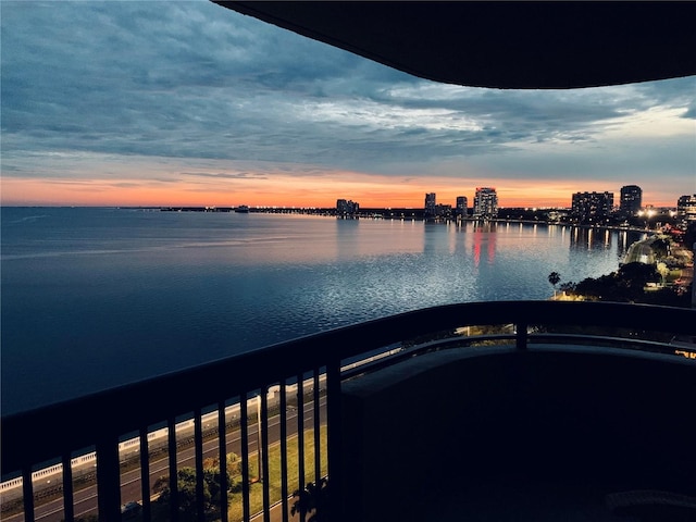 view of water feature