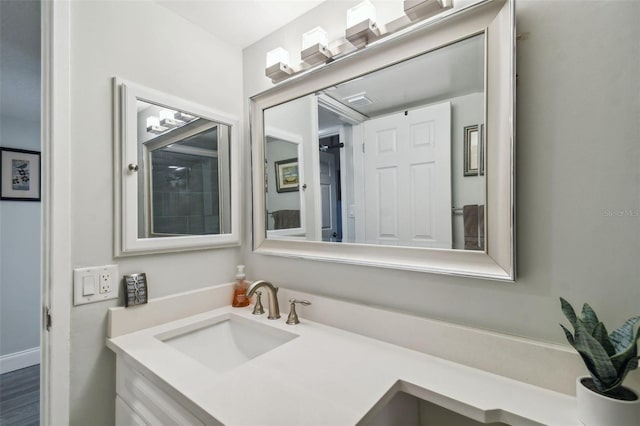 bathroom with vanity