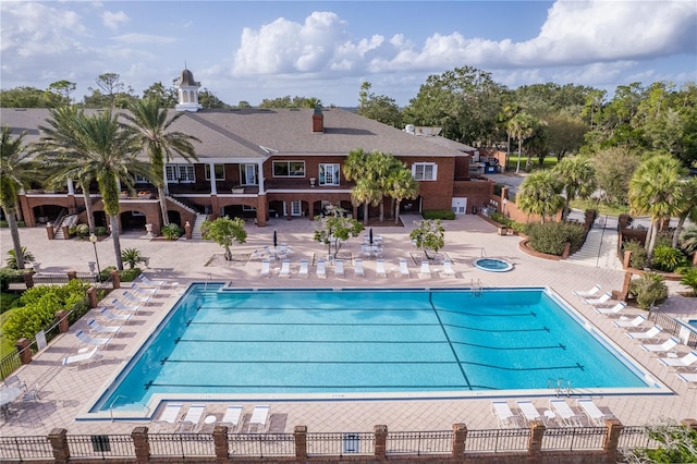 view of pool with a patio