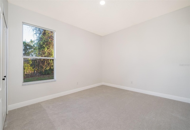 view of carpeted spare room